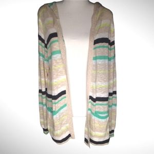 Matrices+ size 2 open front hooded cardigan